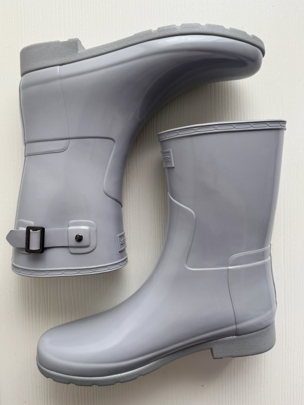 Hunter Original Refined Short Gloss Rain Boots in Symbol | Size 9 - Picture 2 of 9